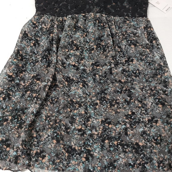 BCBGMAXAZRIA floral lace mini cocktail racer back dress Women's size 2 black nwt - Picture 6 of 11